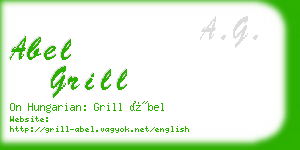 abel grill business card